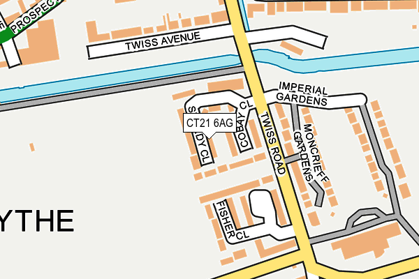 CT21 6AG map - OS OpenMap – Local (Ordnance Survey)