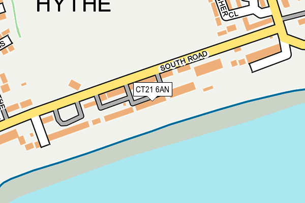 CT21 6AN map - OS OpenMap – Local (Ordnance Survey)