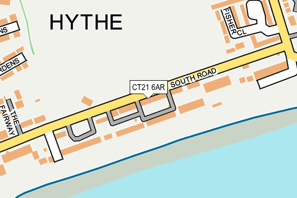 CT21 6AR map - OS OpenMap – Local (Ordnance Survey)