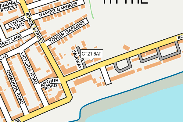 CT21 6AT map - OS OpenMap – Local (Ordnance Survey)