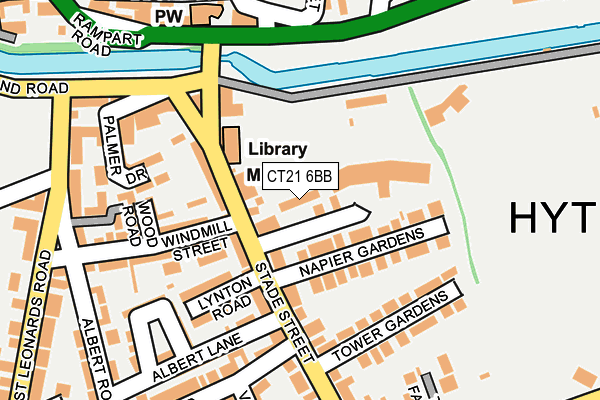 CT21 6BB map - OS OpenMap – Local (Ordnance Survey)