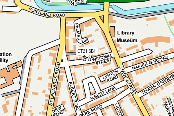 CT21 6BH map - OS OpenMap – Local (Ordnance Survey)