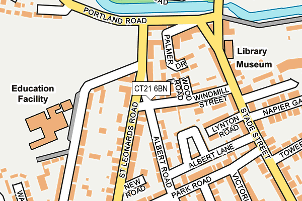 CT21 6BN map - OS OpenMap – Local (Ordnance Survey)