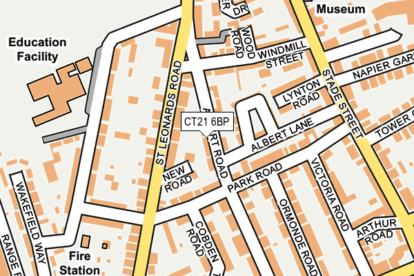 CT21 6BP map - OS OpenMap – Local (Ordnance Survey)