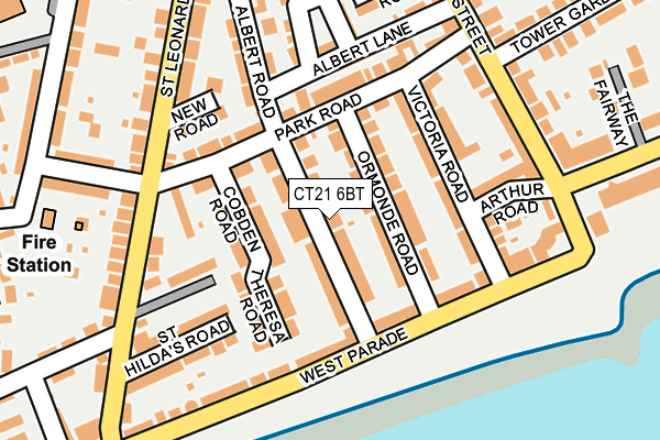 CT21 6BT map - OS OpenMap – Local (Ordnance Survey)