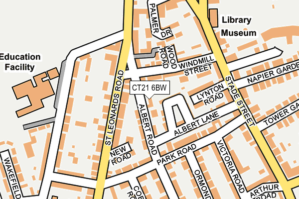 CT21 6BW map - OS OpenMap – Local (Ordnance Survey)