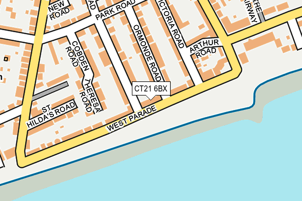 CT21 6BX map - OS OpenMap – Local (Ordnance Survey)