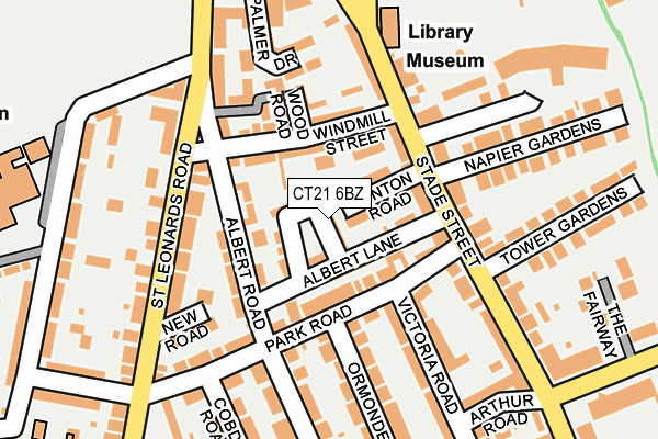 CT21 6BZ map - OS OpenMap – Local (Ordnance Survey)