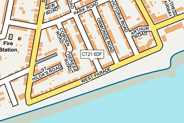 CT21 6DF map - OS OpenMap – Local (Ordnance Survey)