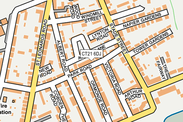 CT21 6DJ map - OS OpenMap – Local (Ordnance Survey)