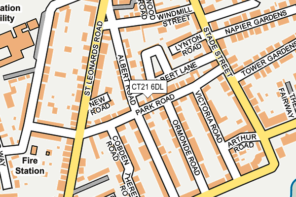 CT21 6DL map - OS OpenMap – Local (Ordnance Survey)