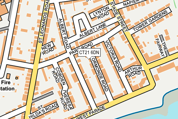 CT21 6DN map - OS OpenMap – Local (Ordnance Survey)
