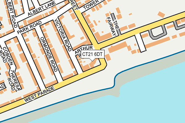 CT21 6DT map - OS OpenMap – Local (Ordnance Survey)