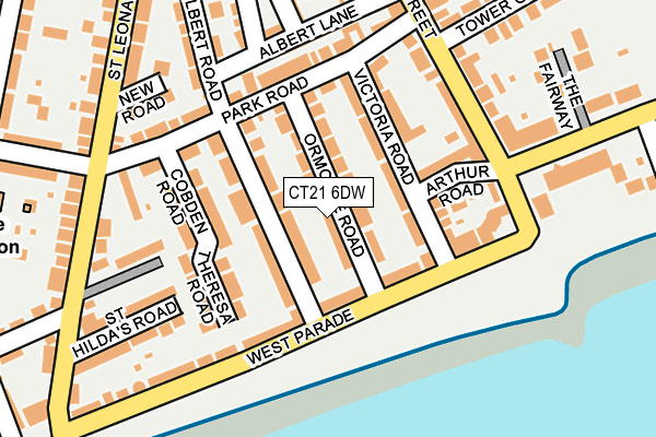 Map of 33 ORMONDE ROAD RESIDENTS ASSOCIATION LTD at local scale