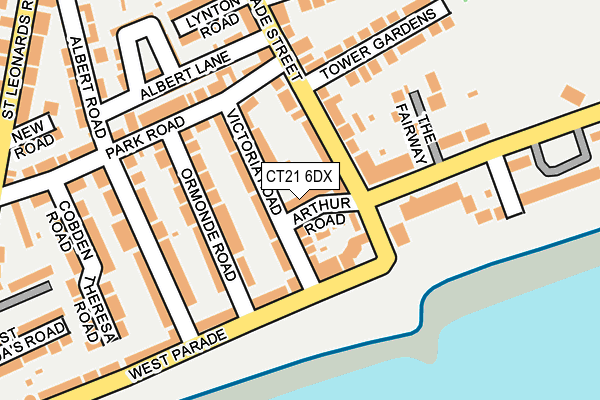CT21 6DX map - OS OpenMap – Local (Ordnance Survey)