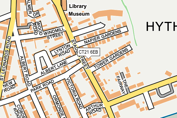 CT21 6EB map - OS OpenMap – Local (Ordnance Survey)