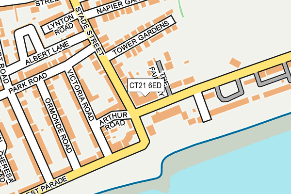 CT21 6ED map - OS OpenMap – Local (Ordnance Survey)