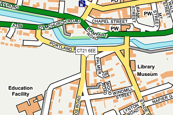 CT21 6EE map - OS OpenMap – Local (Ordnance Survey)