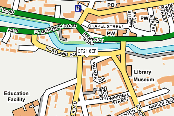 CT21 6EF map - OS OpenMap – Local (Ordnance Survey)