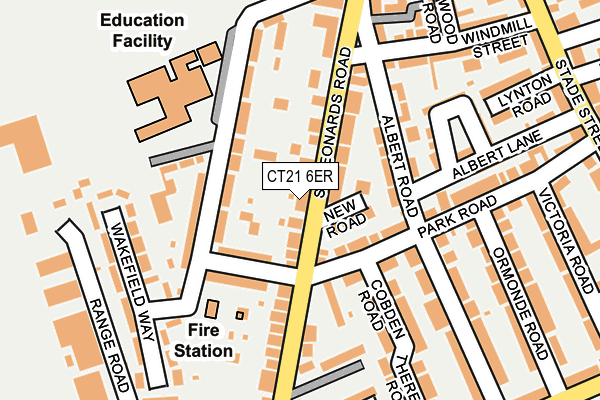 CT21 6ER map - OS OpenMap – Local (Ordnance Survey)