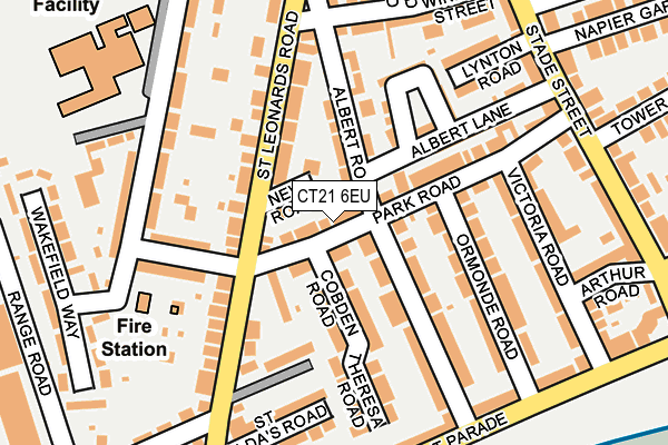 CT21 6EU map - OS OpenMap – Local (Ordnance Survey)