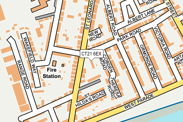 CT21 6EX map - OS OpenMap – Local (Ordnance Survey)