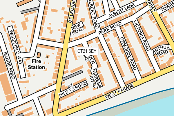 CT21 6EY map - OS OpenMap – Local (Ordnance Survey)