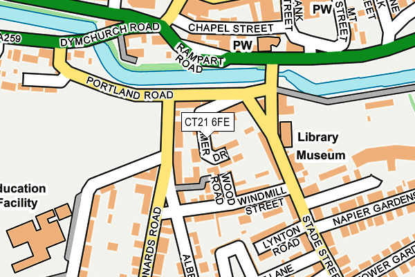 CT21 6FE map - OS OpenMap – Local (Ordnance Survey)