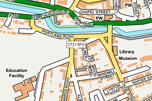 CT21 6FG map - OS OpenMap – Local (Ordnance Survey)