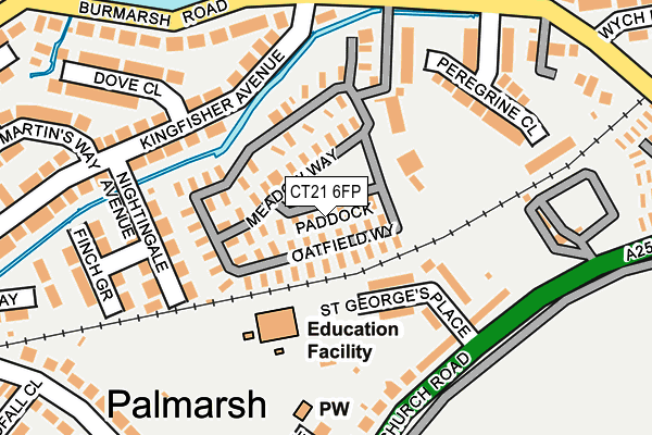 CT21 6FP map - OS OpenMap – Local (Ordnance Survey)