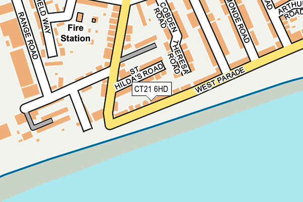 CT21 6HD map - OS OpenMap – Local (Ordnance Survey)