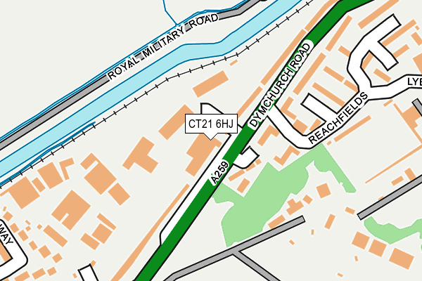 CT21 6HJ map - OS OpenMap – Local (Ordnance Survey)
