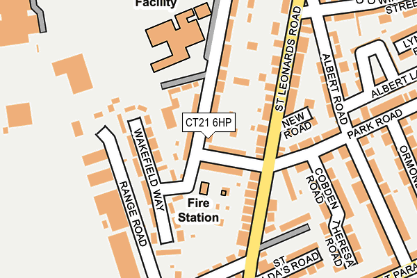 CT21 6HP map - OS OpenMap – Local (Ordnance Survey)