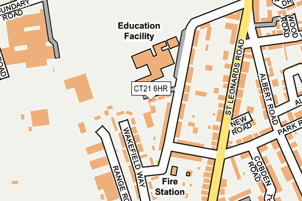 CT21 6HR map - OS OpenMap – Local (Ordnance Survey)