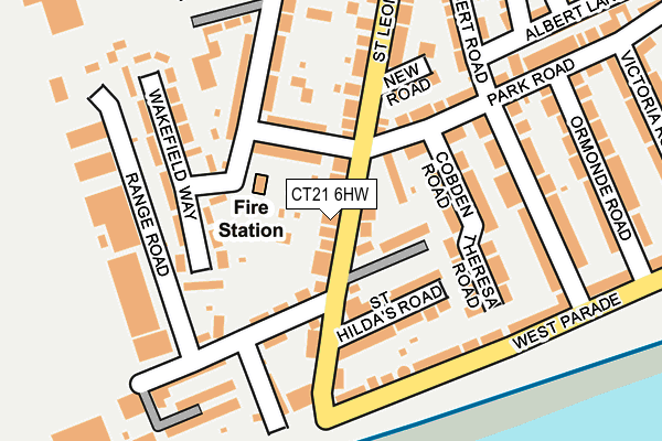 CT21 6HW map - OS OpenMap – Local (Ordnance Survey)