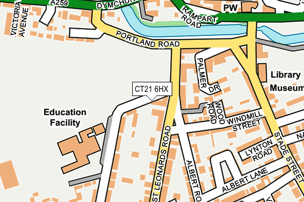 CT21 6HX map - OS OpenMap – Local (Ordnance Survey)