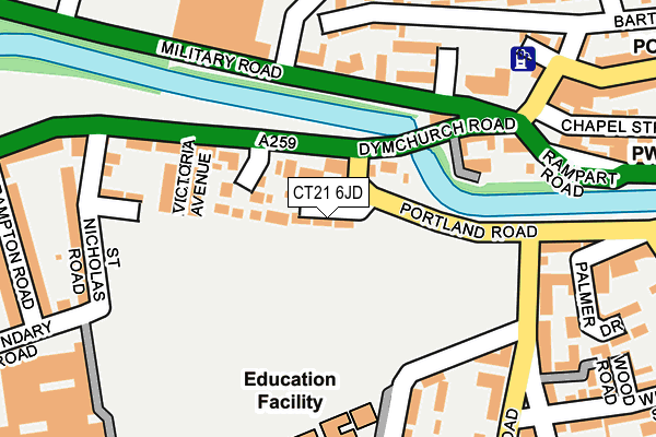 CT21 6JD map - OS OpenMap – Local (Ordnance Survey)