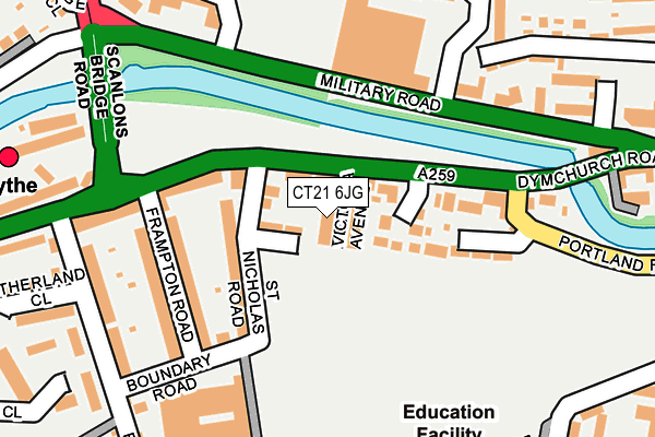 CT21 6JG map - OS OpenMap – Local (Ordnance Survey)