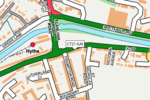 Map of HYTHE ELECTRICAL LIMITED at local scale