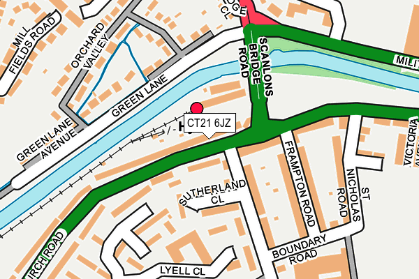 CT21 6JZ map - OS OpenMap – Local (Ordnance Survey)