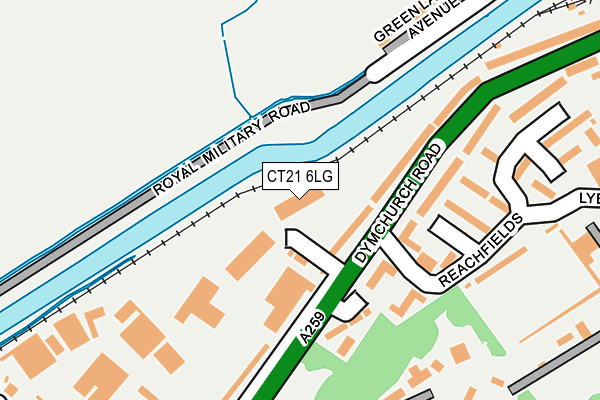 CT21 6LG map - OS OpenMap – Local (Ordnance Survey)