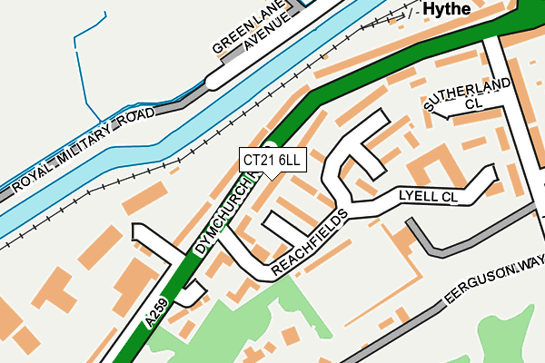 CT21 6LL map - OS OpenMap – Local (Ordnance Survey)