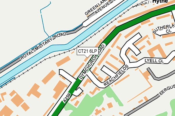 CT21 6LP map - OS OpenMap – Local (Ordnance Survey)