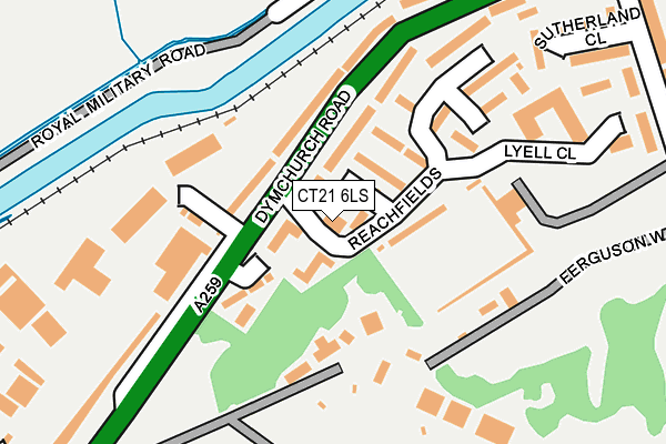 CT21 6LS map - OS OpenMap – Local (Ordnance Survey)