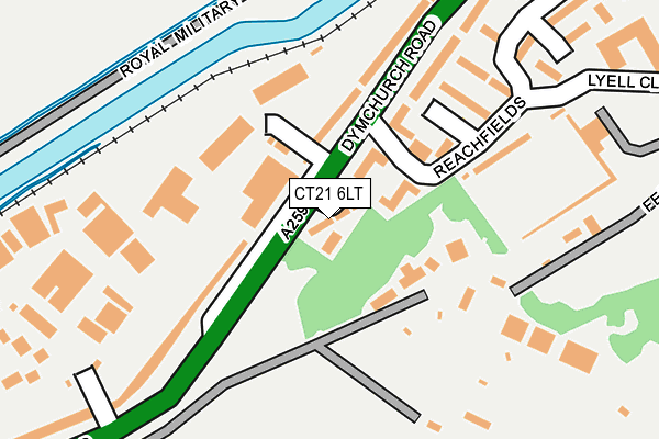 CT21 6LT map - OS OpenMap – Local (Ordnance Survey)