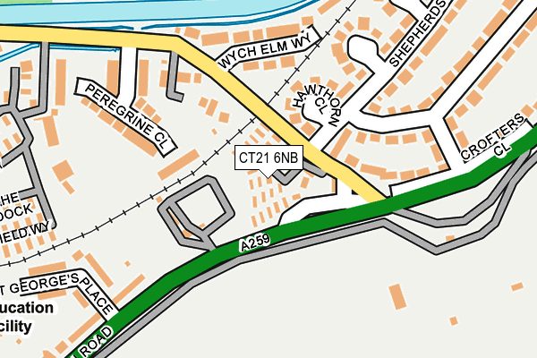 CT21 6NB map - OS OpenMap – Local (Ordnance Survey)