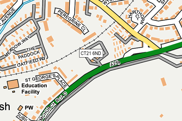 CT21 6ND map - OS OpenMap – Local (Ordnance Survey)