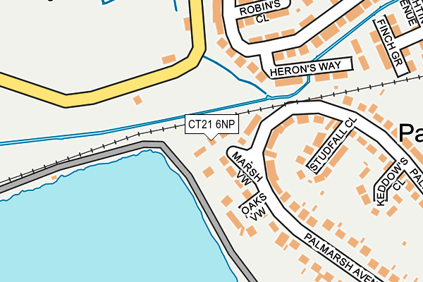 CT21 6NP map - OS OpenMap – Local (Ordnance Survey)