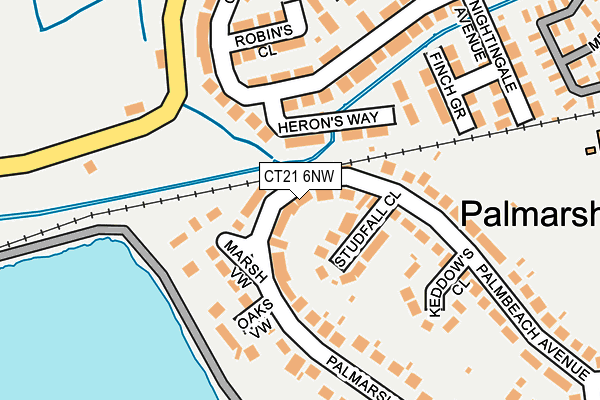 CT21 6NW map - OS OpenMap – Local (Ordnance Survey)