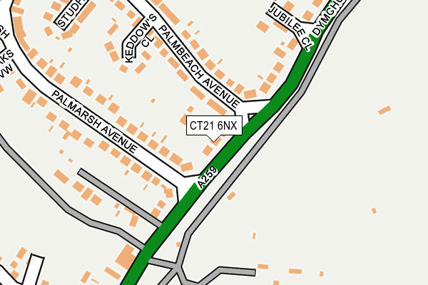 CT21 6NX map - OS OpenMap – Local (Ordnance Survey)